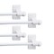 Hermosa Home Home Decorative Magnetic Window Curtain Rod 7 by 16 inch dia. 28-48 inch long, White - 4 Pieces